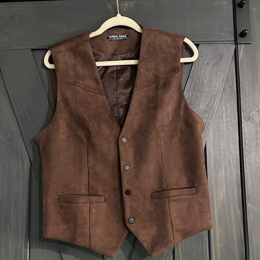 Brown Suede Men's Vest